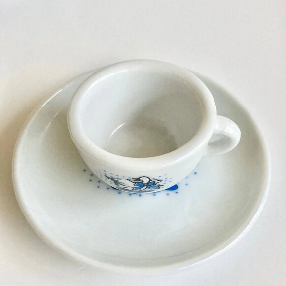 Miniature Doll House Ceramic China Tea Set Teapot Cup Saucer Duck Goose Geese - Picture 8 of 11